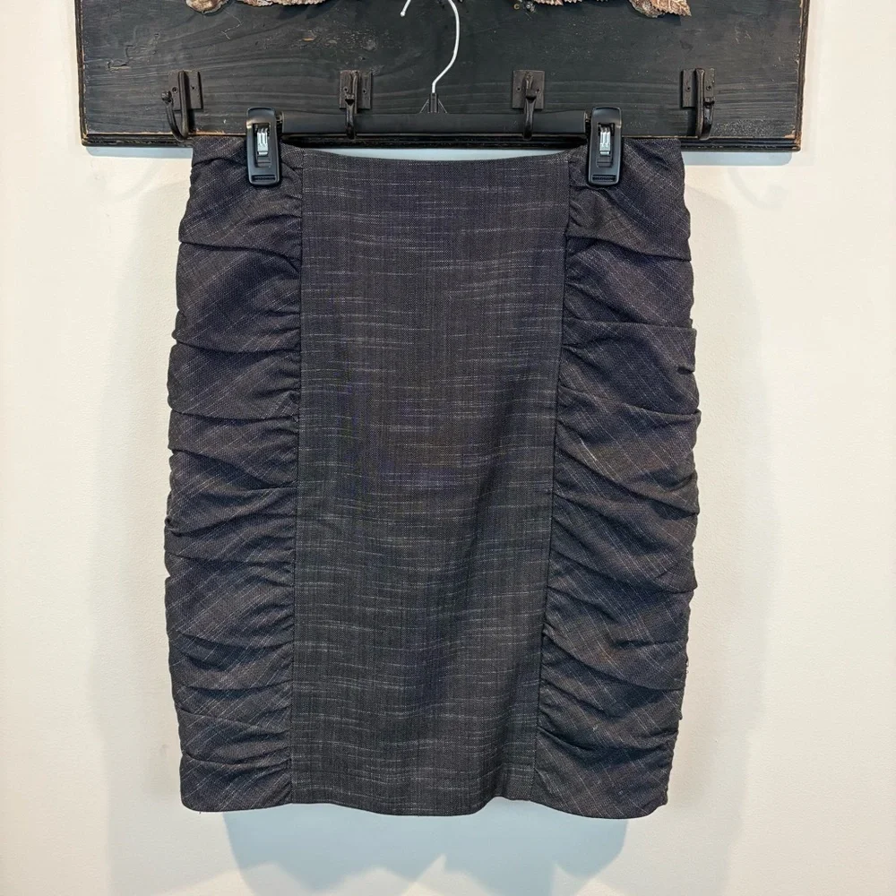 Anthropologie Cartonnier Career Office Ruched Pencil Skirt Size 8